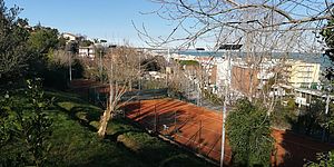 foto panoramica campo da tennis