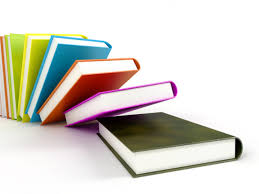 Immagine fila di libri colorati