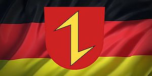 bandiera tedesca con stemma di Oetigheim
