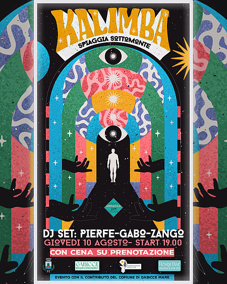 Manifesto Kalimba Beach Nic Party 10 agosto