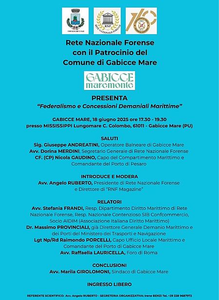 Locandina Federalismo e concessioni demaniali