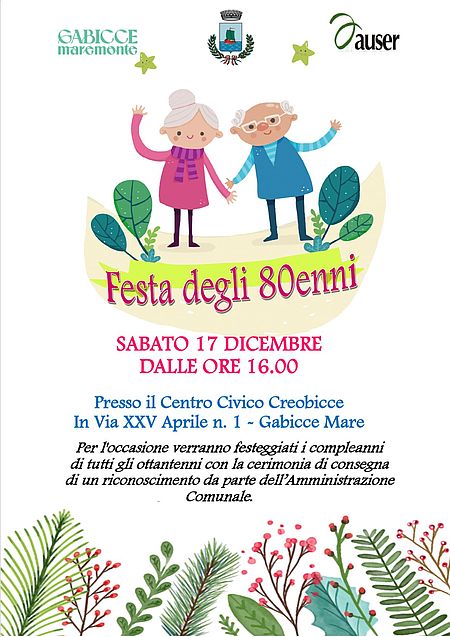 Locandina festa ottantenni