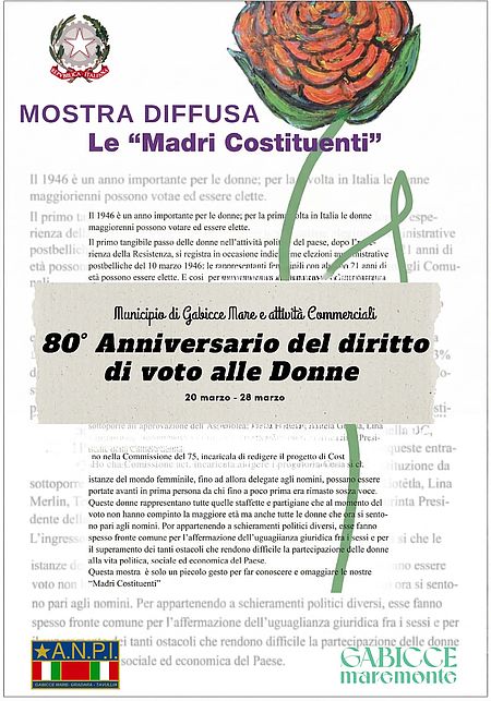 Locandina mostra Madri Costituenti
