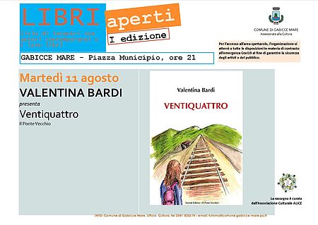 Locandina Libri Aperti 11 agosto con Valentina Bardi